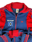 Rare! Vintage Adidas Einteiler 80s Sharp Made In West Germany Blau Rot D8 M-L