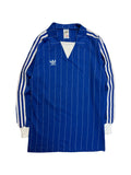 Rare! 80s Adidas Langarm Trikot Template Made In West Germany Nadelstreifen Blau M