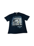 Vintage B&C Shirt 90s MAN LKW Werbung Schwarz XL