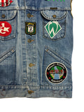 80s Wrangler Jeansweste Werder Bremen Selfmade Kutte Blau S-M
