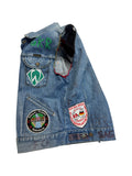 80s Wrangler Jeansweste Werder Bremen Selfmade Kutte Blau S-M