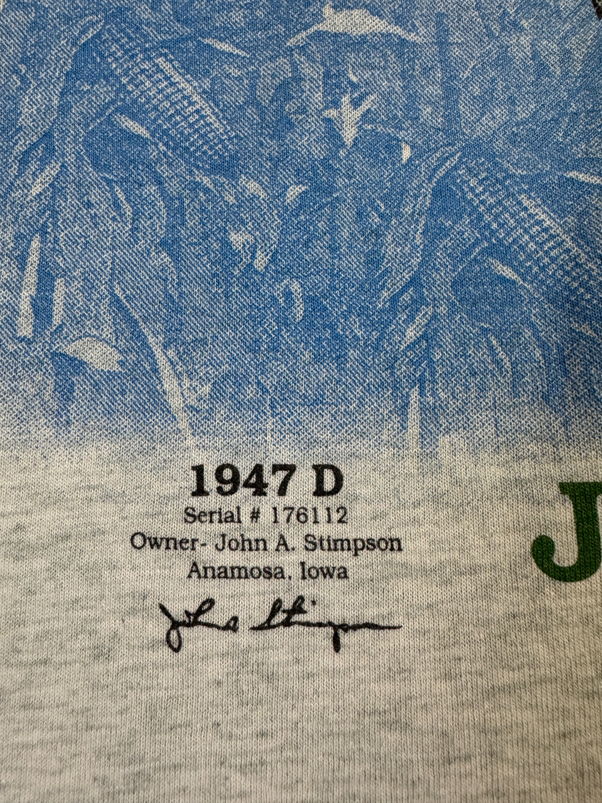 Vintage Fruit Of The Loom Shirt Ärmellos 90s John Deere "Iron Horse" Single Stitch Grau L - RareRags