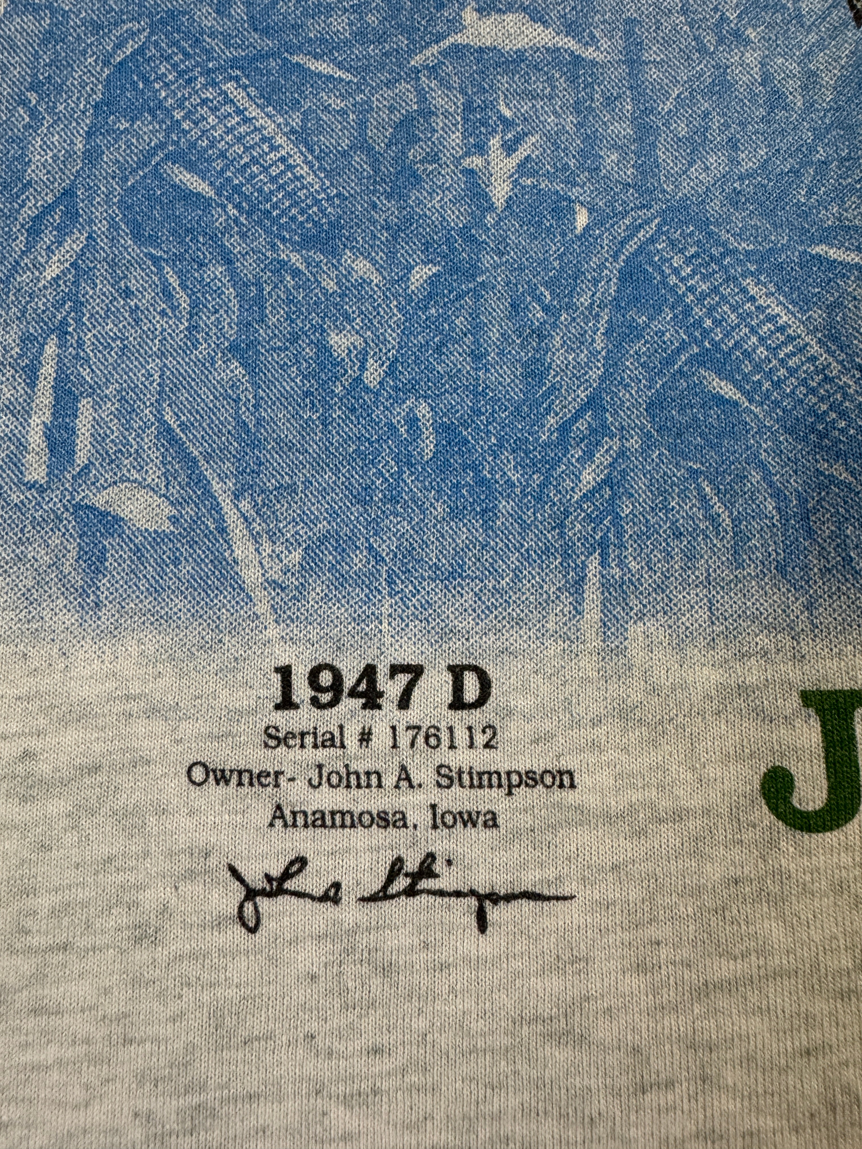 Vintage Fruit Of The Loom Shirt Ärmellos 90s John Deere "Iron Horse" Single Stitch Grau L - RareRags