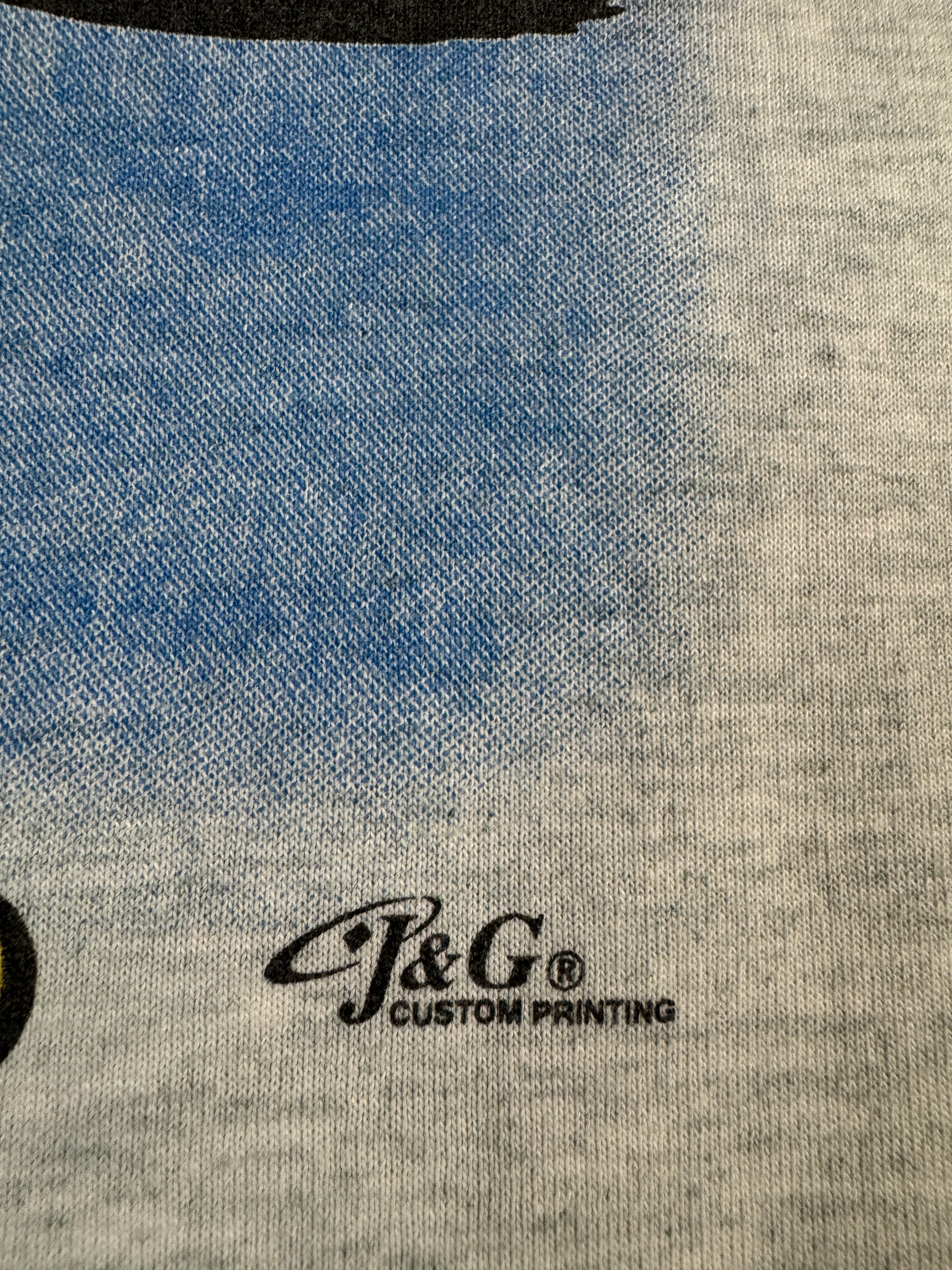Vintage Fruit Of The Loom Shirt Ärmellos 90s John Deere "Iron Horse" Single Stitch Grau L - RareRags