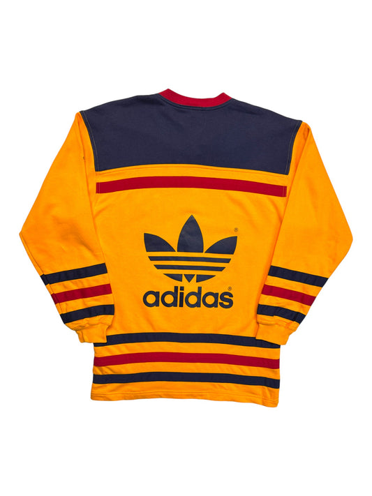 90s Adidas Sweater Deadstock Hockey Orange D176 S