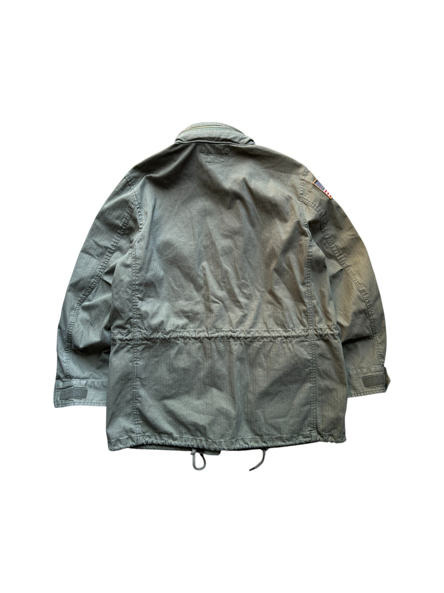 Ralph Lauren Damen Feldjacke Retro Talon Zip Mit Kapuze Olive L