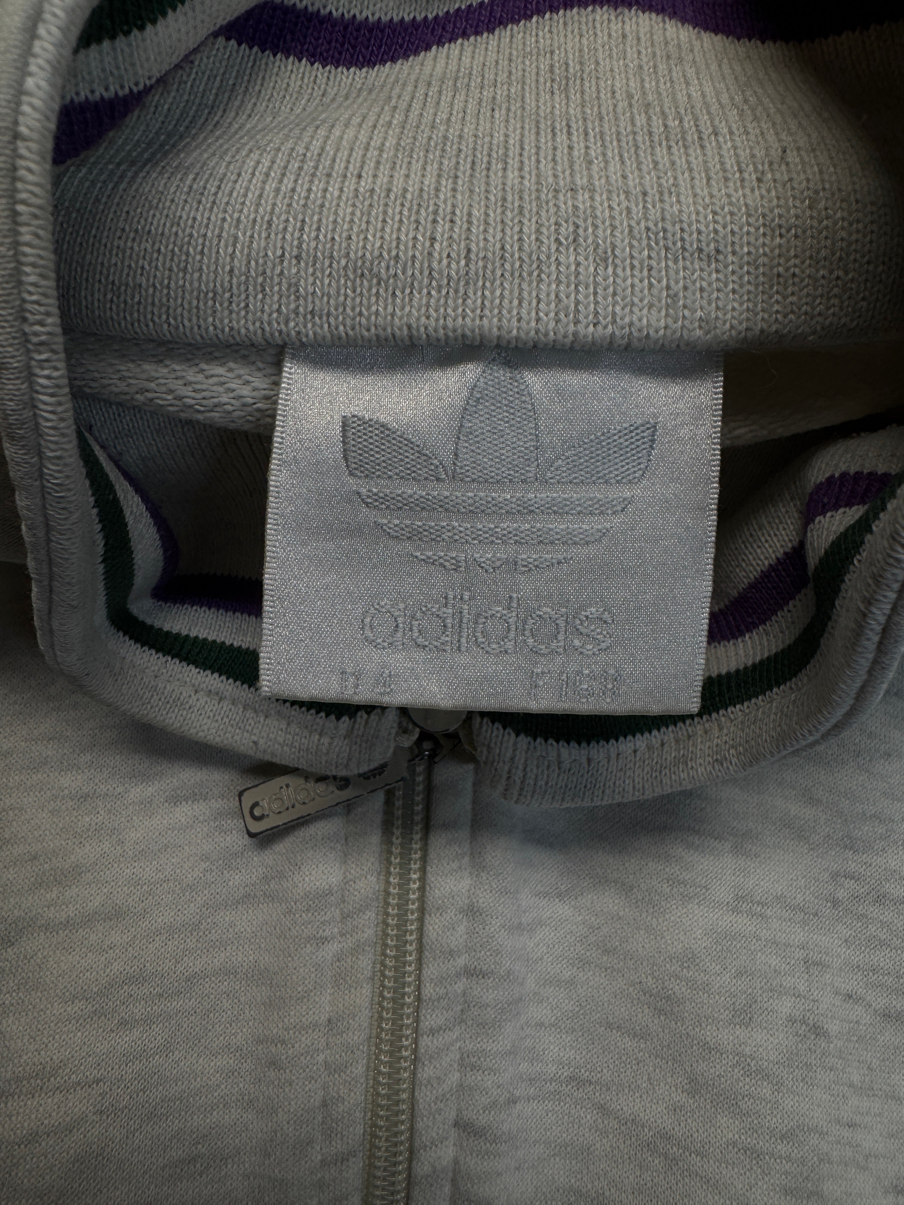90s Adidas Sweatjacke Grün Grau D4 S