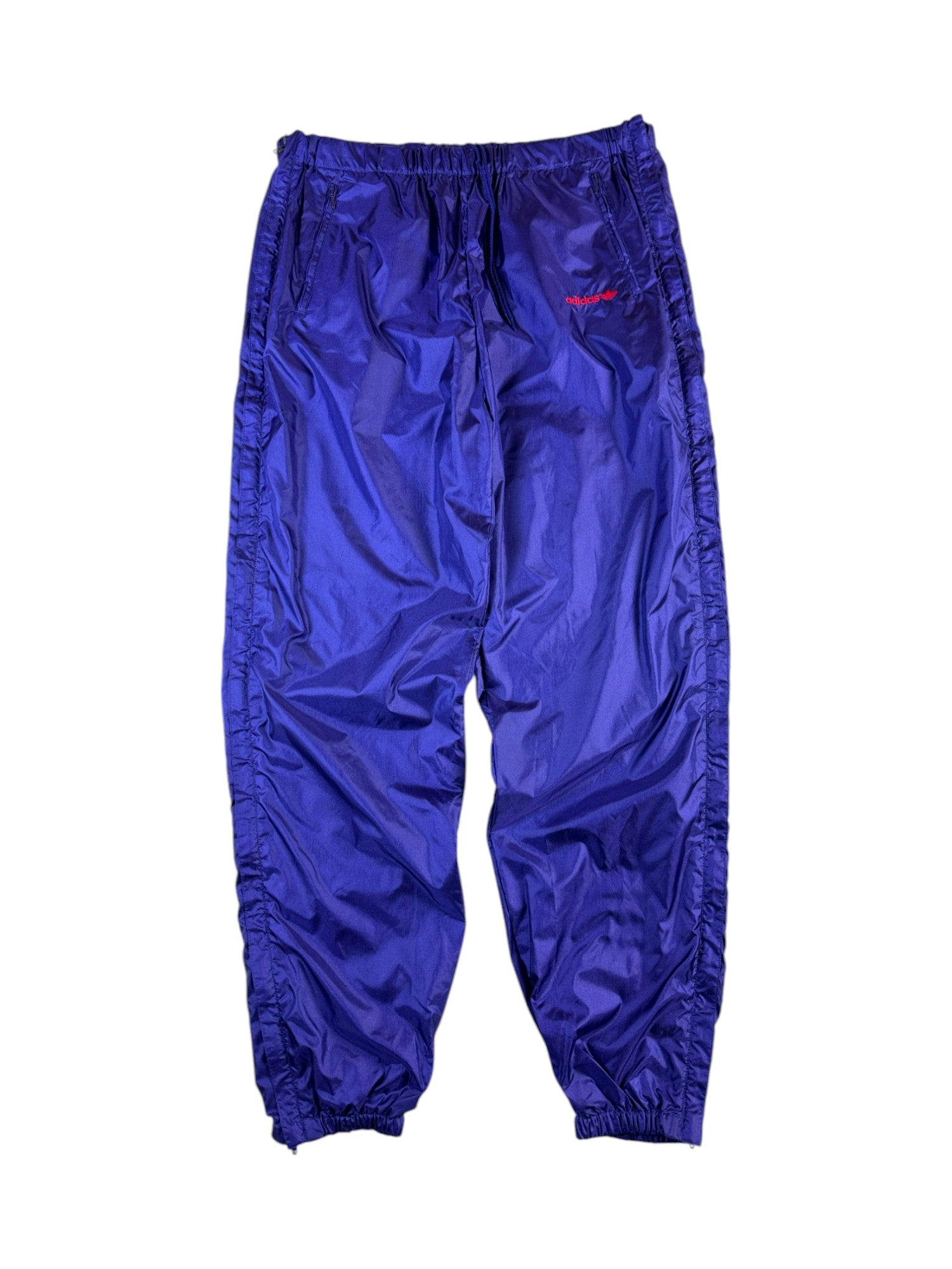 Vintage Adidas Jogginghose 90s Tearaway/Side-Zip Purple D8 (XXL) - RareRags