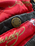 Ed Hardy x Avirex Damen Lederjacke 00s By Christian Audigier Schwarz L