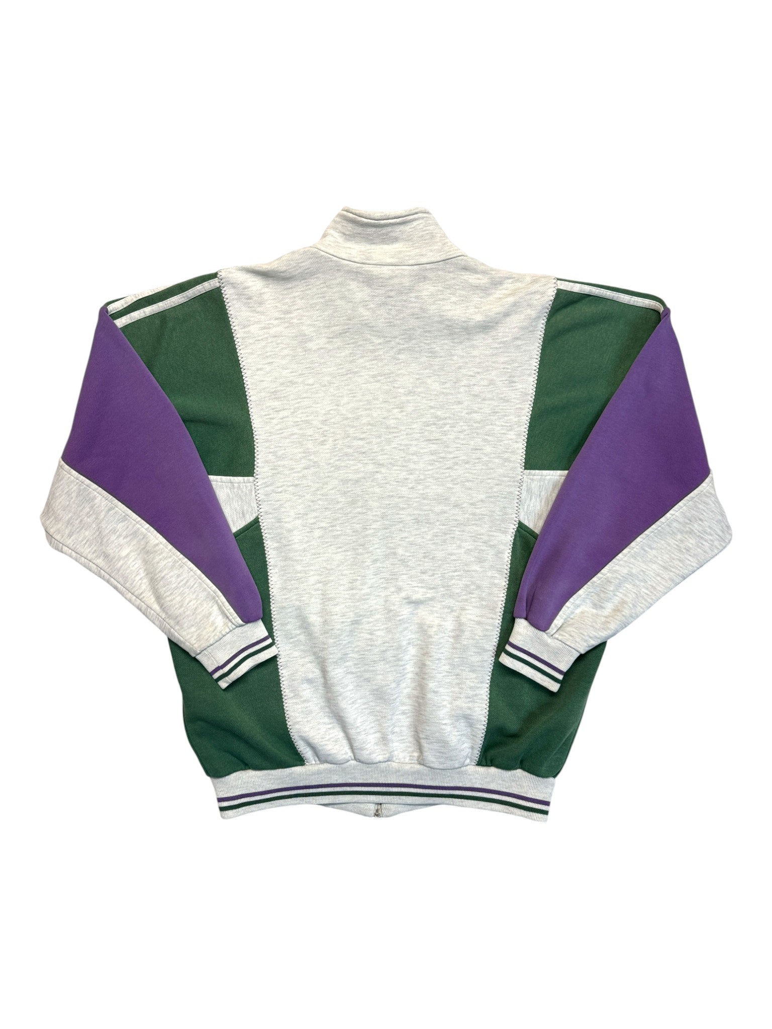 90s Adidas Sweatjacke Grün Grau D4 S