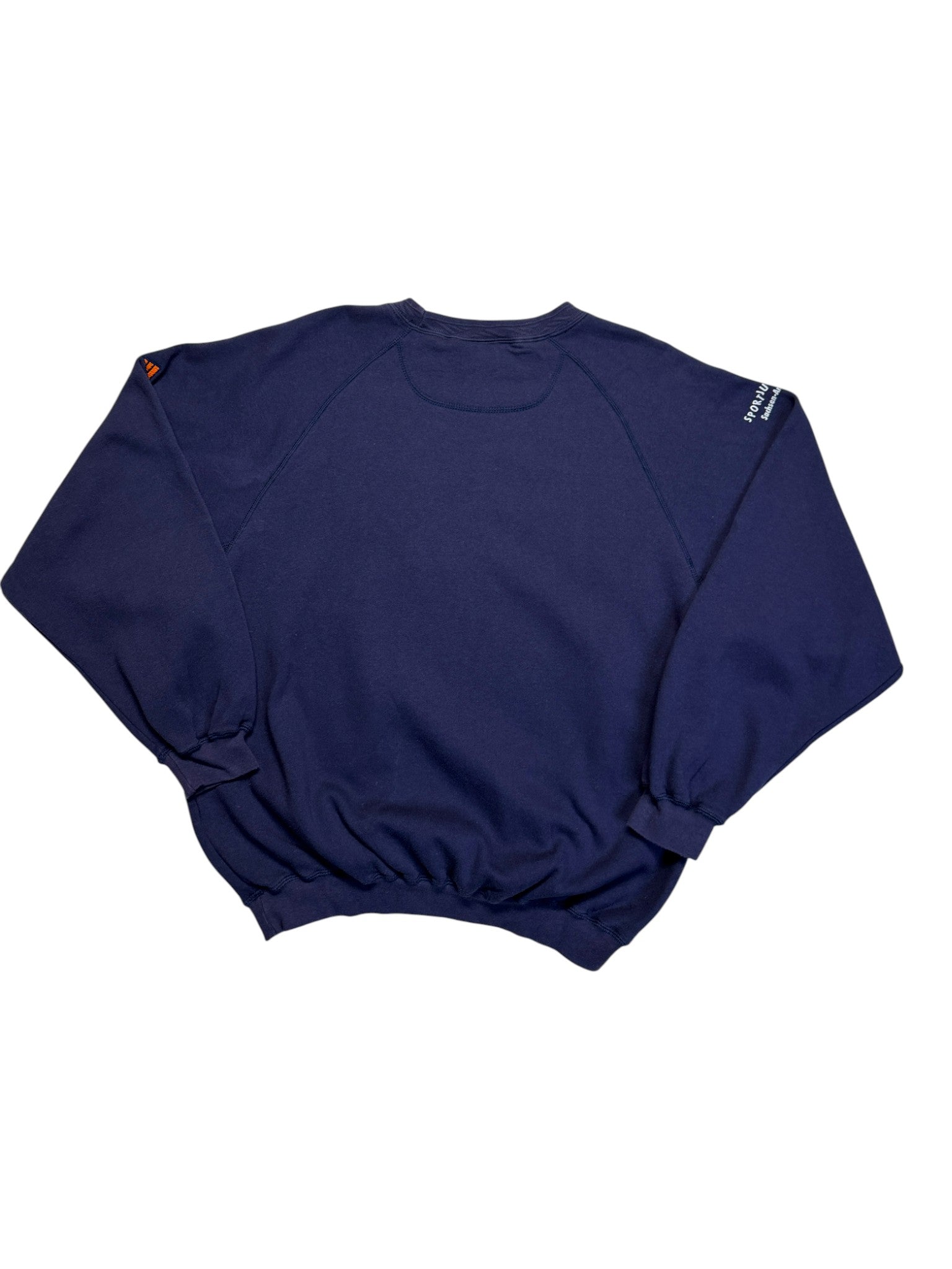 90s Adidas Sweater Big Logo Dunkelblau D7 L
