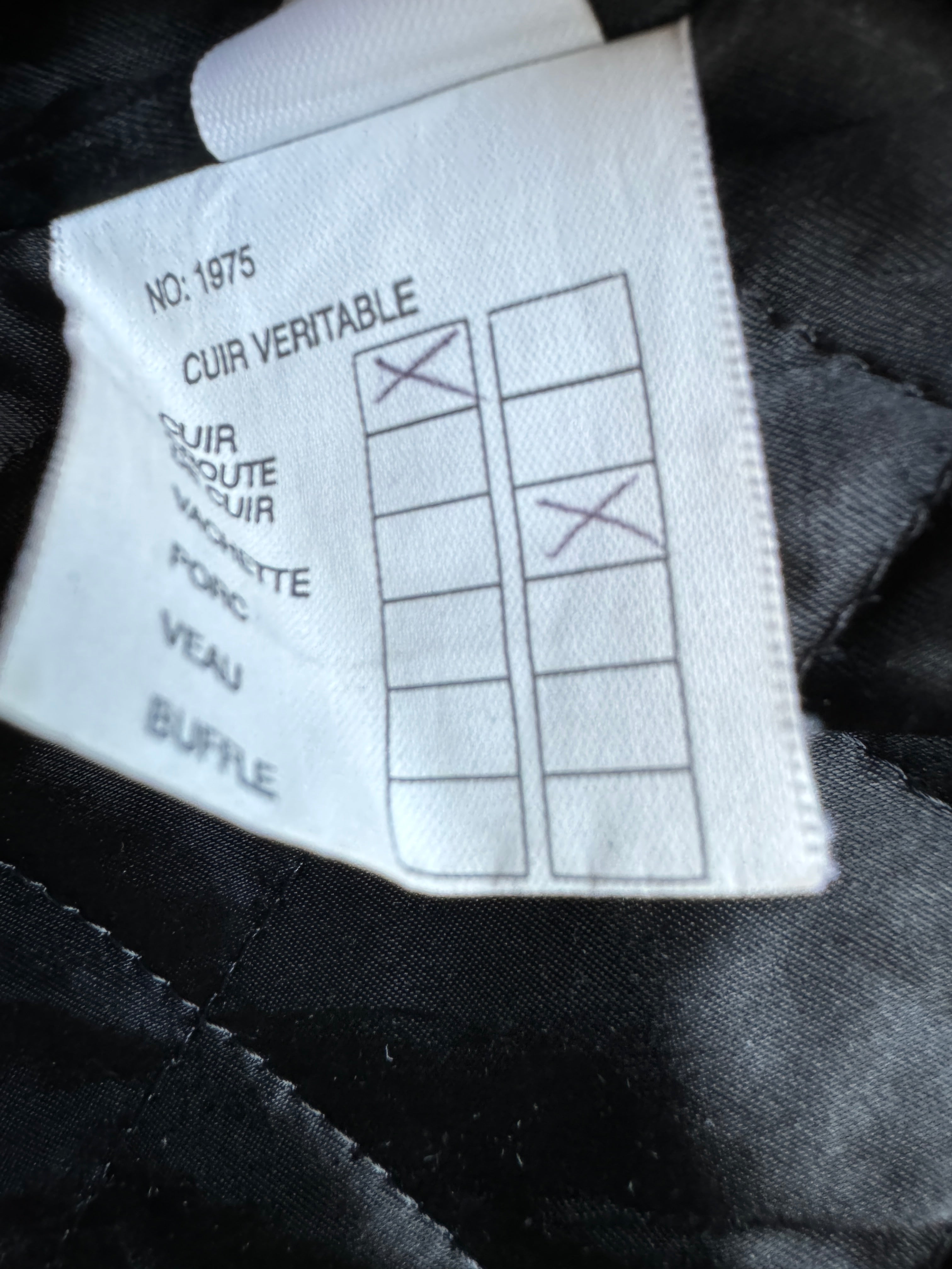 Vintage Oakwood Lederjacke 90s Karabinerverschluss Schwarz Braun S