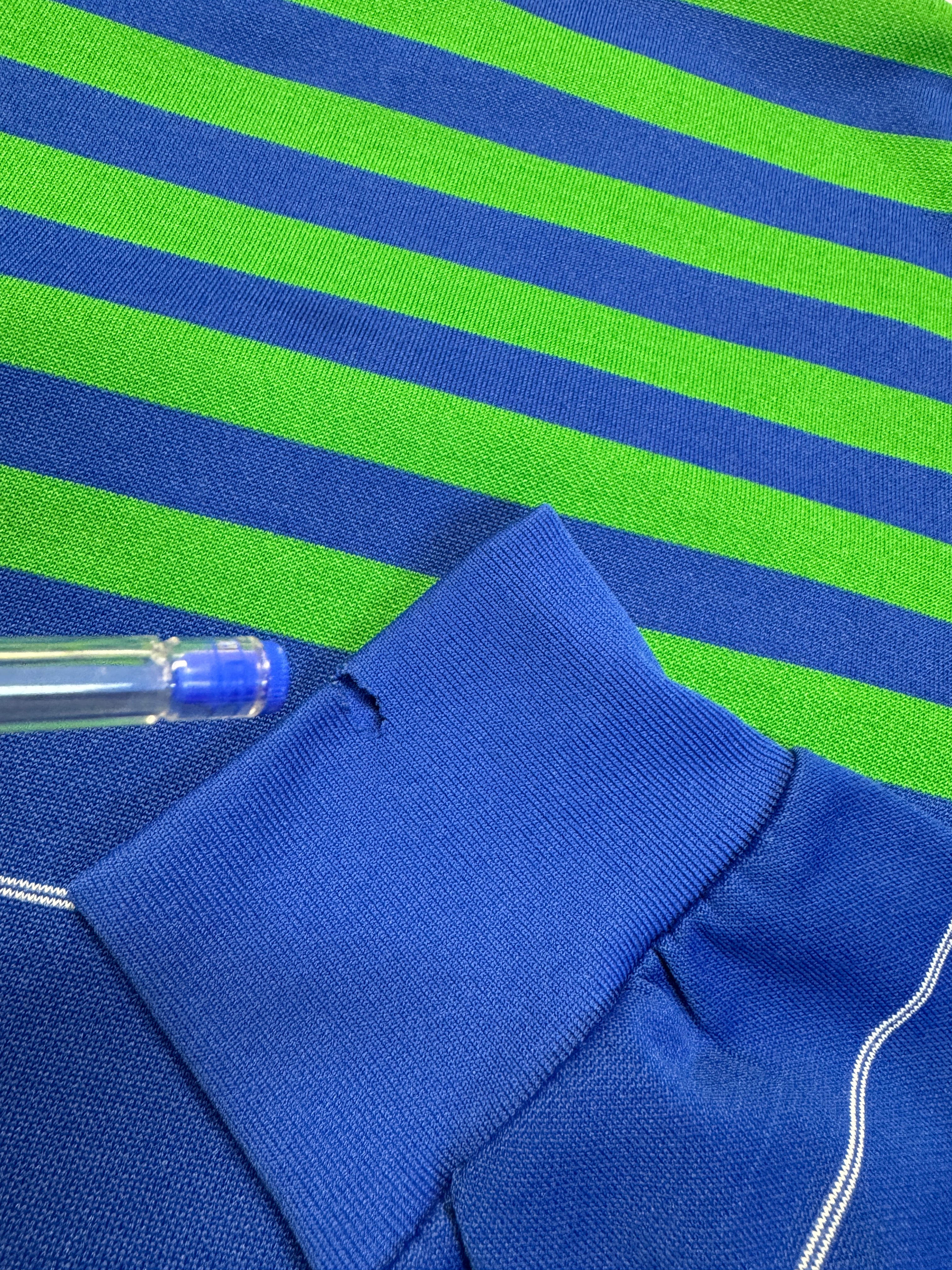 70s Adidas By Ventex Sweater Mit Taschen Gestreift Made In France Blau Grün 7/52 L