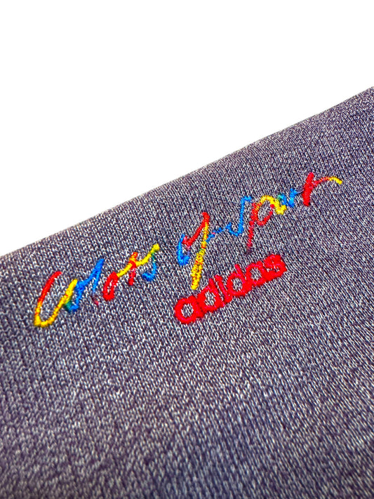 90s Adidas Sweater "Colors of Sport" Grau (Lilastich) D9 XL-XXL