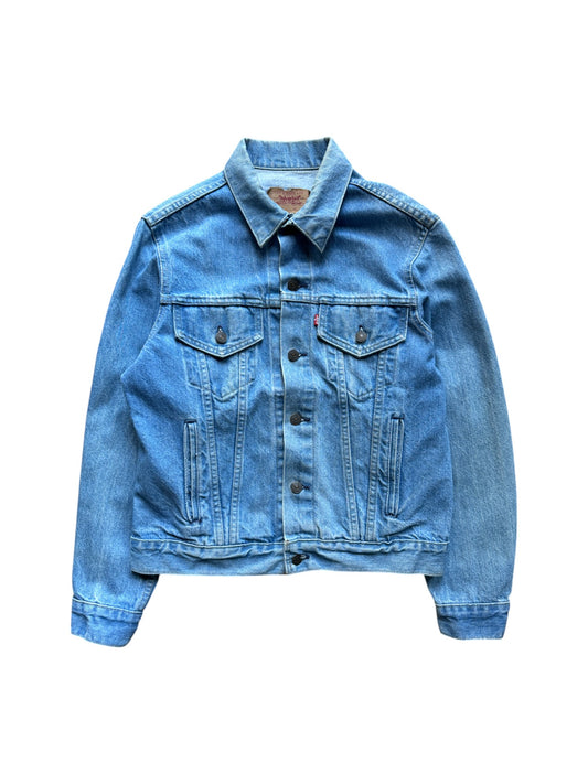 Vintage Levis Jeansjacke 70506 Type III 80s Made In USA Helle Waschung Blau (40R) M-L