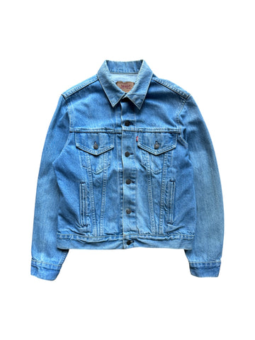 Vintage Levis Jeansjacke 70506 Type III 80s Made In USA Helle Waschung Blau (40R) M-L