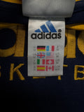 90s Adidas Sweater Basketball Dunkelblau Gelb M