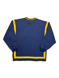 90s Adidas Sweater Basketball Dunkelblau Gelb M