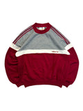 70s Adidas By Ventex Sweater Mit Taschen Made In France Grau Rot 4 S-M