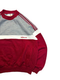 70s Adidas By Ventex Sweater Mit Taschen Made In France Grau Rot 4 S-M