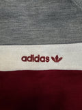70s Adidas By Ventex Sweater Mit Taschen Made In France Grau Rot 4 S-M