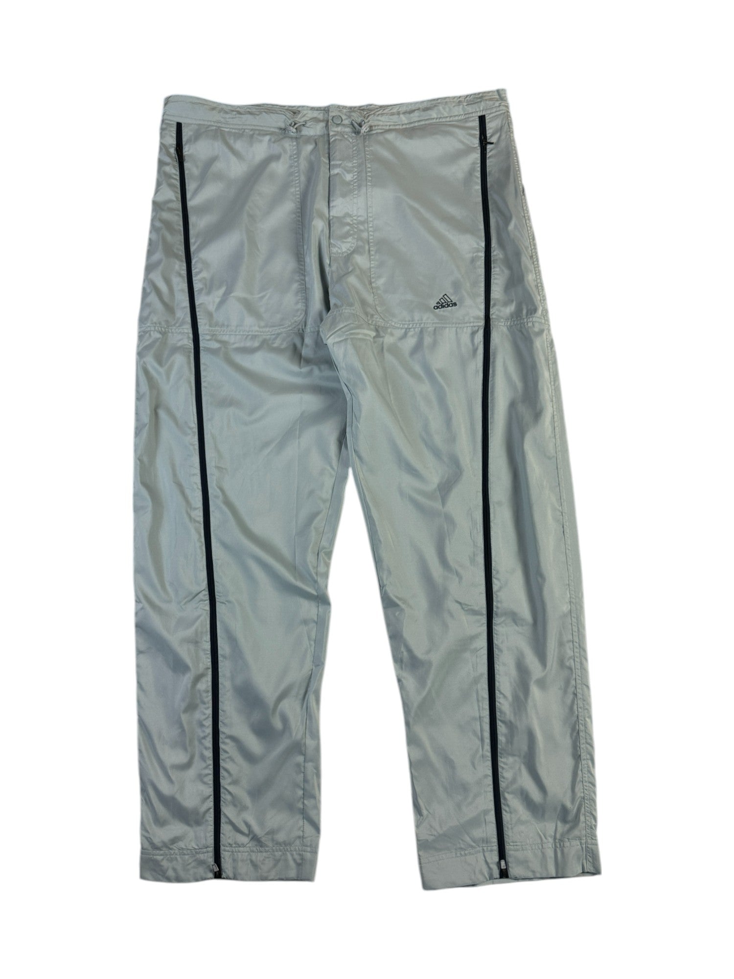 Adidas Jogginghose 2001 "Devil" Adjustable-Zip Deadstock Neu Mit Etikett Zip-Off Steel Grey XL - RareRags