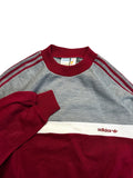 70s Adidas By Ventex Sweater Mit Taschen Made In France Grau Rot 4 S-M
