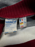 70s Adidas By Ventex Sweater Mit Taschen Made In France Grau Rot 4 S-M