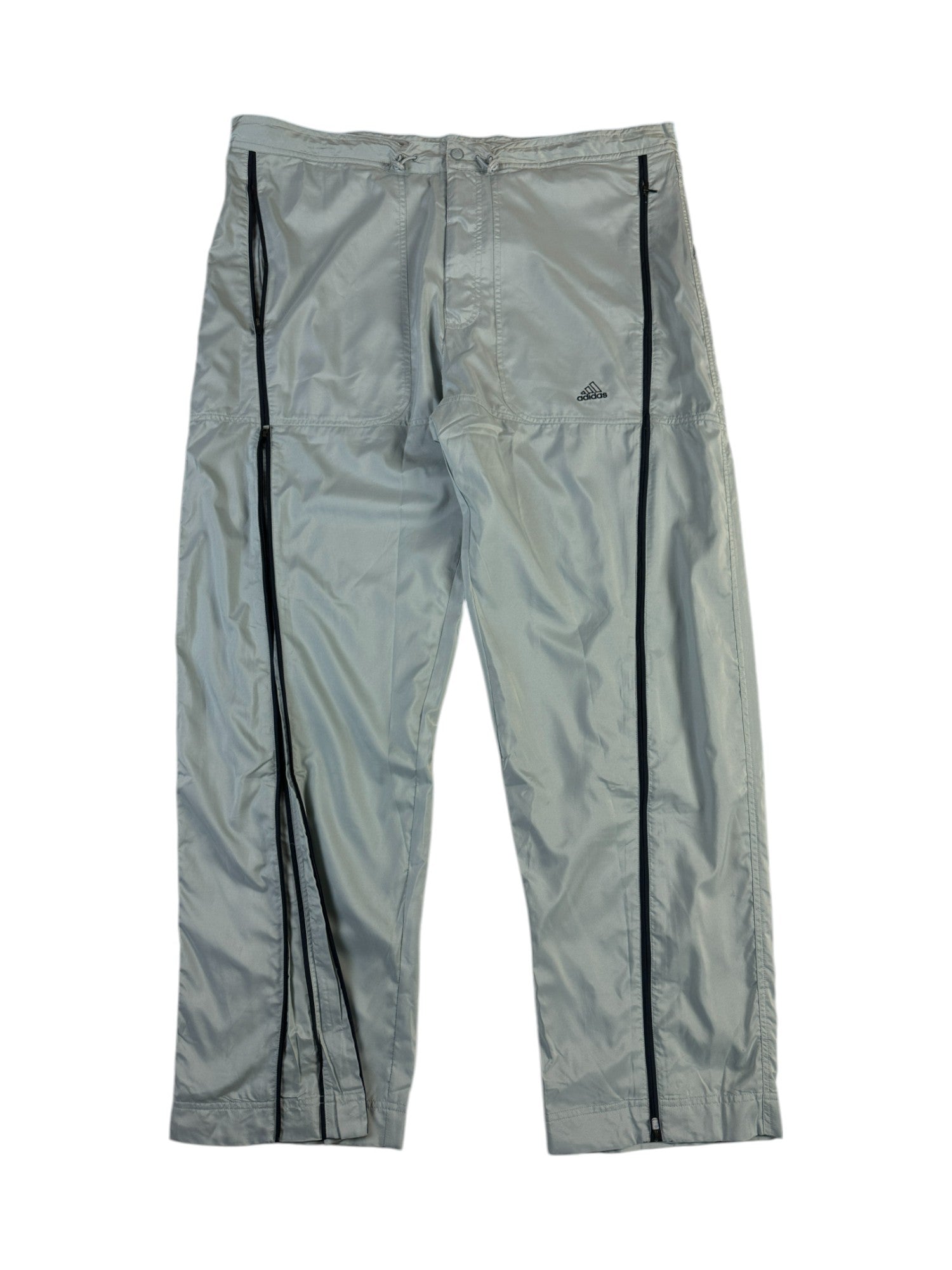 Adidas Jogginghose 2001 "Devil" Adjustable-Zip Deadstock Neu Mit Etikett Zip-Off Steel Grey XL - RareRags