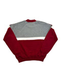 70s Adidas By Ventex Sweater Mit Taschen Made In France Grau Rot 4 S-M