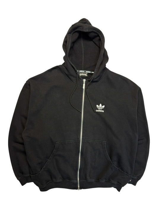 90s Adidas Zip-Hoodie Made In Greece Schwarz D6 M