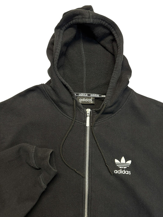 90s Adidas Zip-Hoodie Made In Greece Schwarz D6 M