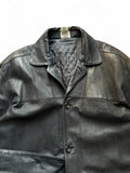 Vintage Adidas Lederjacke 1999 Schwarz XXL