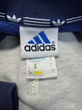90s Adidas 1/4 Zip Pullover Mit Polokragen Blau Grau D6 M