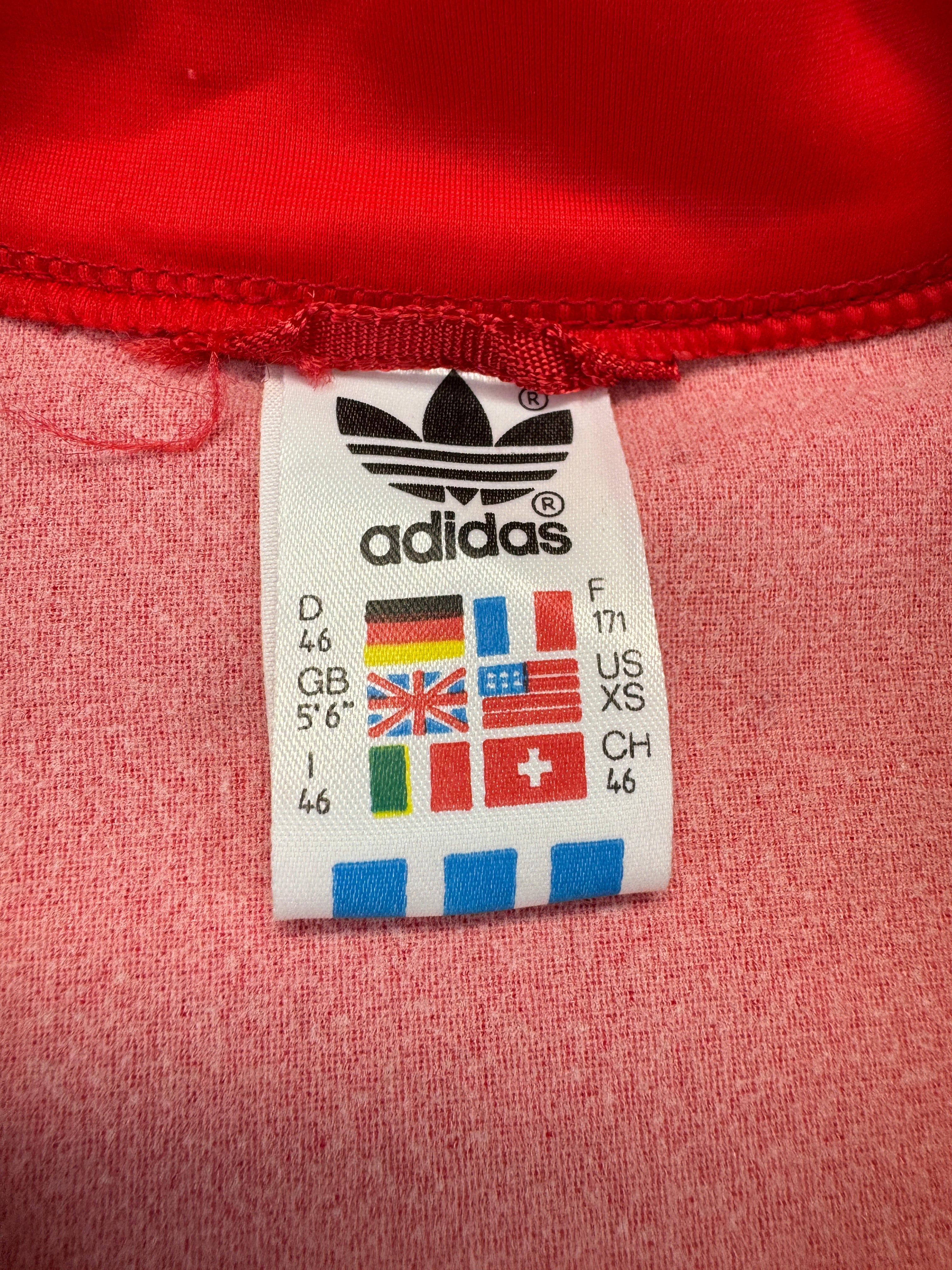 Vintage Adidas Sportjacke 80s Kelag BSK Askö Kärnten Made In Austria Rot 46 S-M