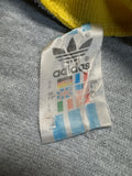 80s Adidas Sweater Crewneck Made In Singapore Grau Gelb D5 S