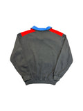 70s-80s Adidas By Ventex Polosweater Mit Taschen Made In France Schwarz Rot 6/50 M