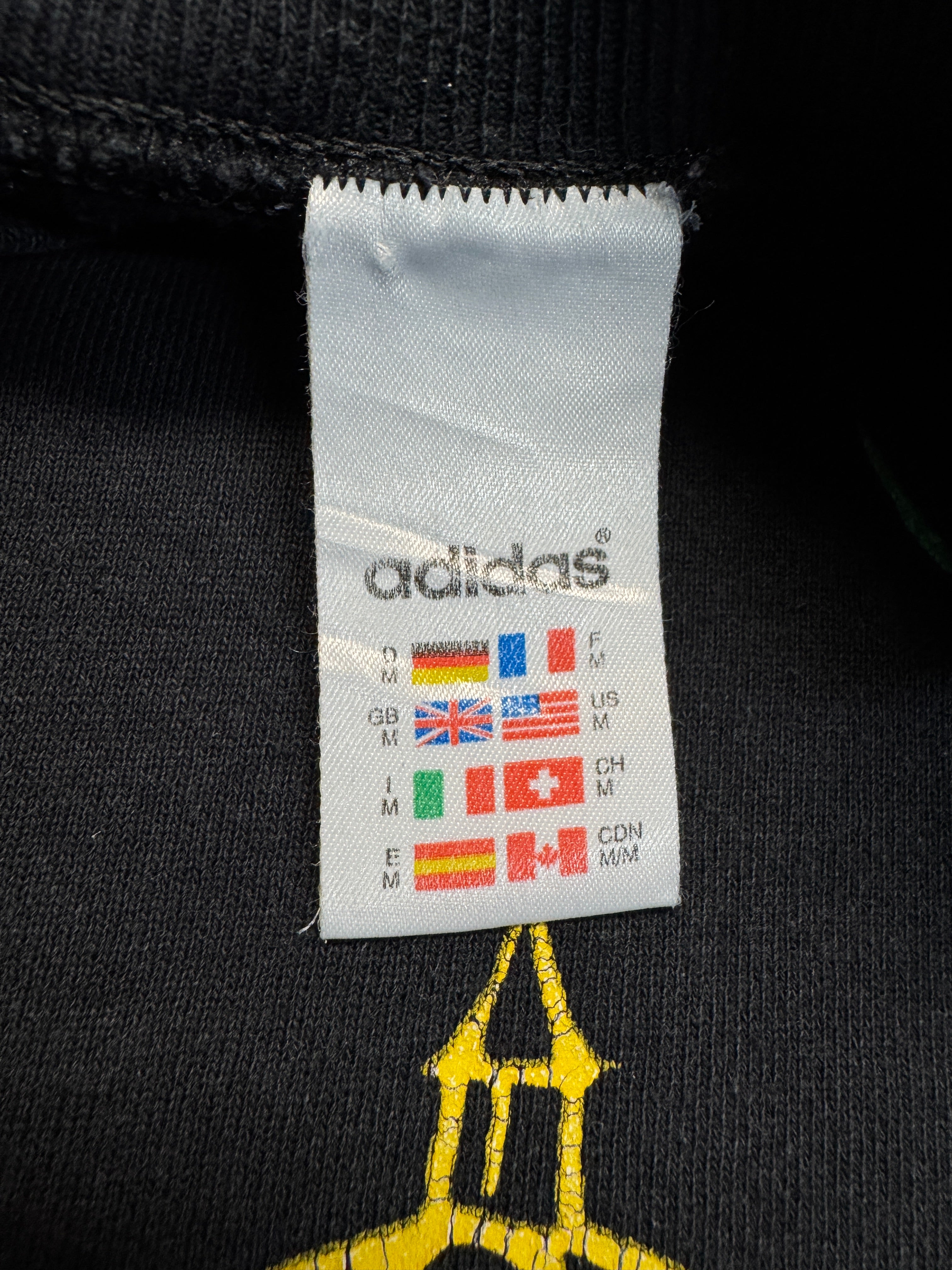 Rare! 80s Adidas Sweater Crewneck Raglan Berlin Marathon Made In The EEC. Schwarz M