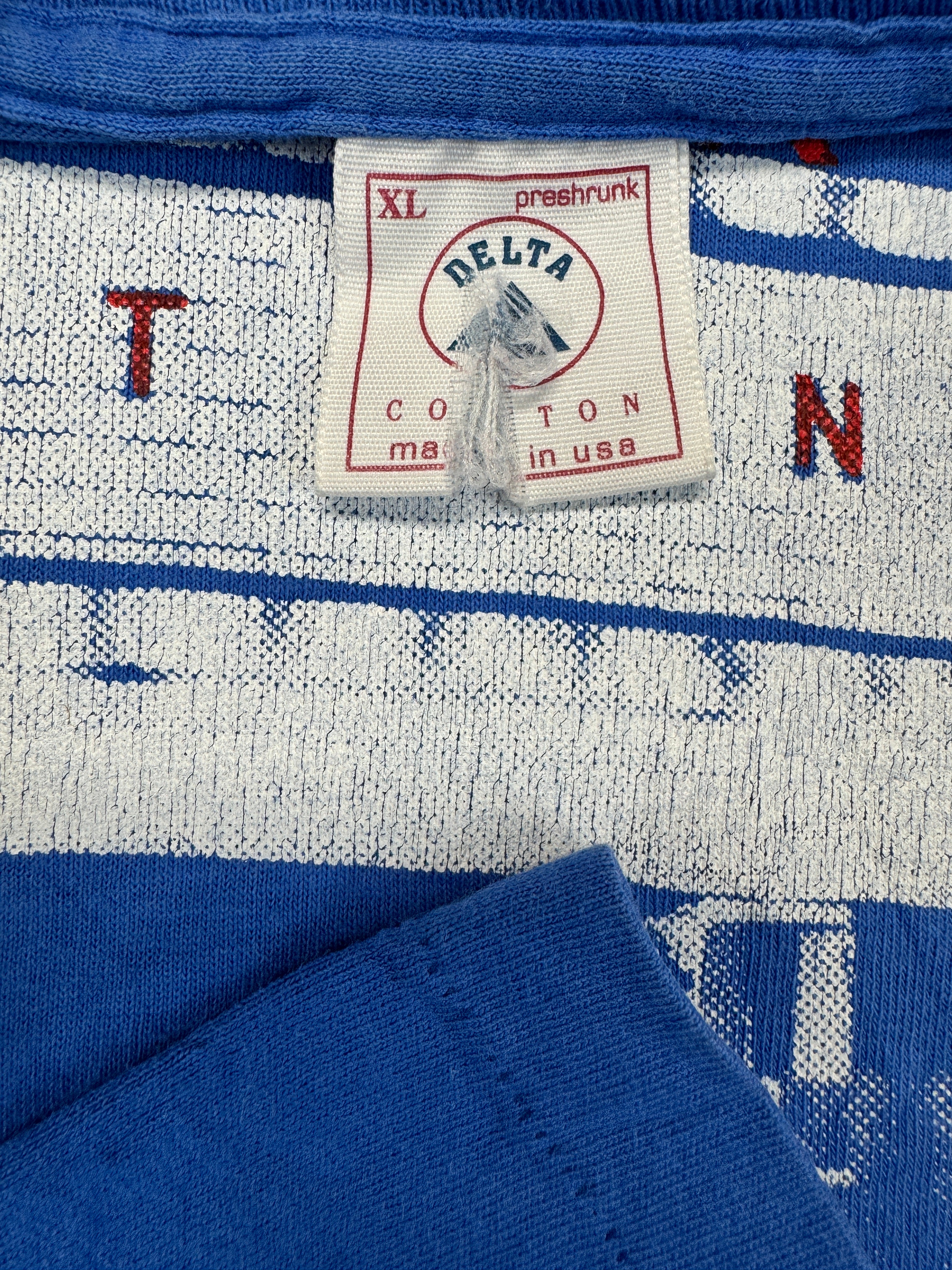 Vintage Delta Shirt 90s Georgia Theatre Athens Single Stitch Made In USA Blau XL