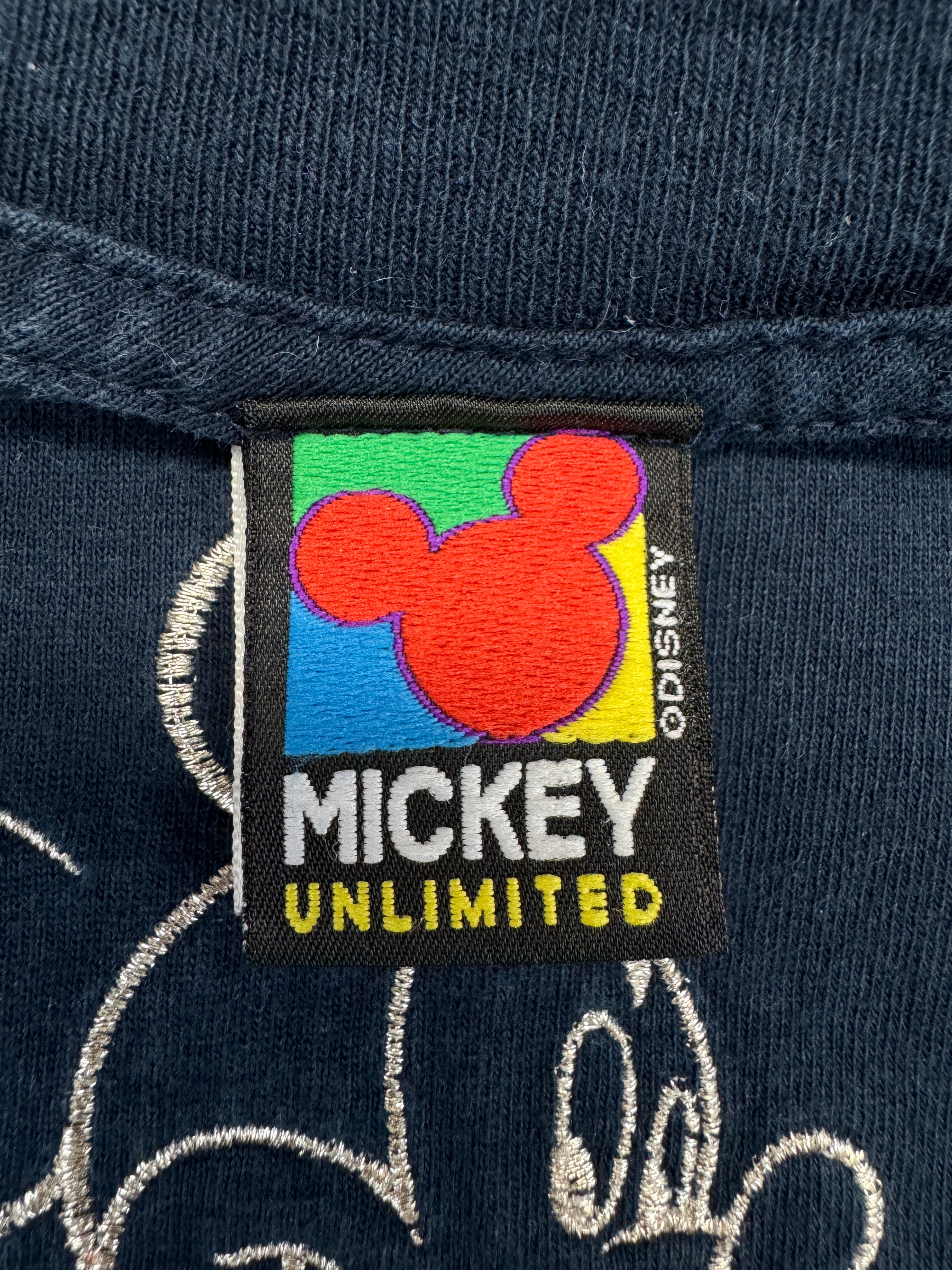 Vintage Disney Shirt 90s Mickey Mouse Florida Bestickt Dunkelblau M