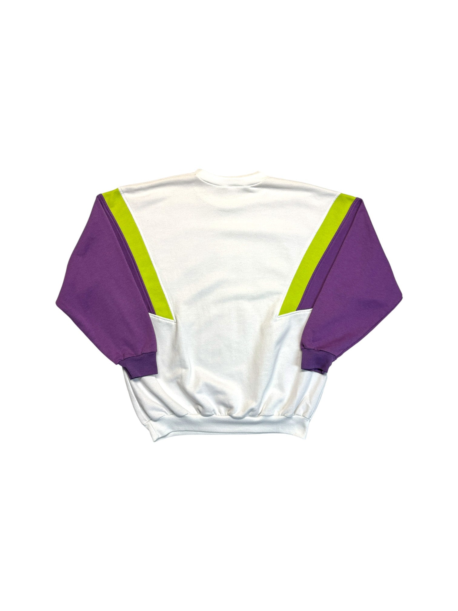 90s Adidas Sweater Crewneck Big Logo Weiß Lila D6 M