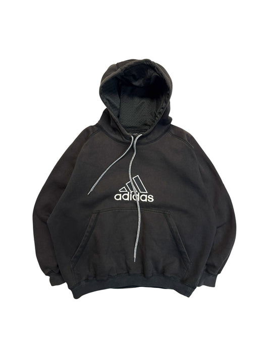 90s Adidas Hoodie Basic Schwarz D4 S