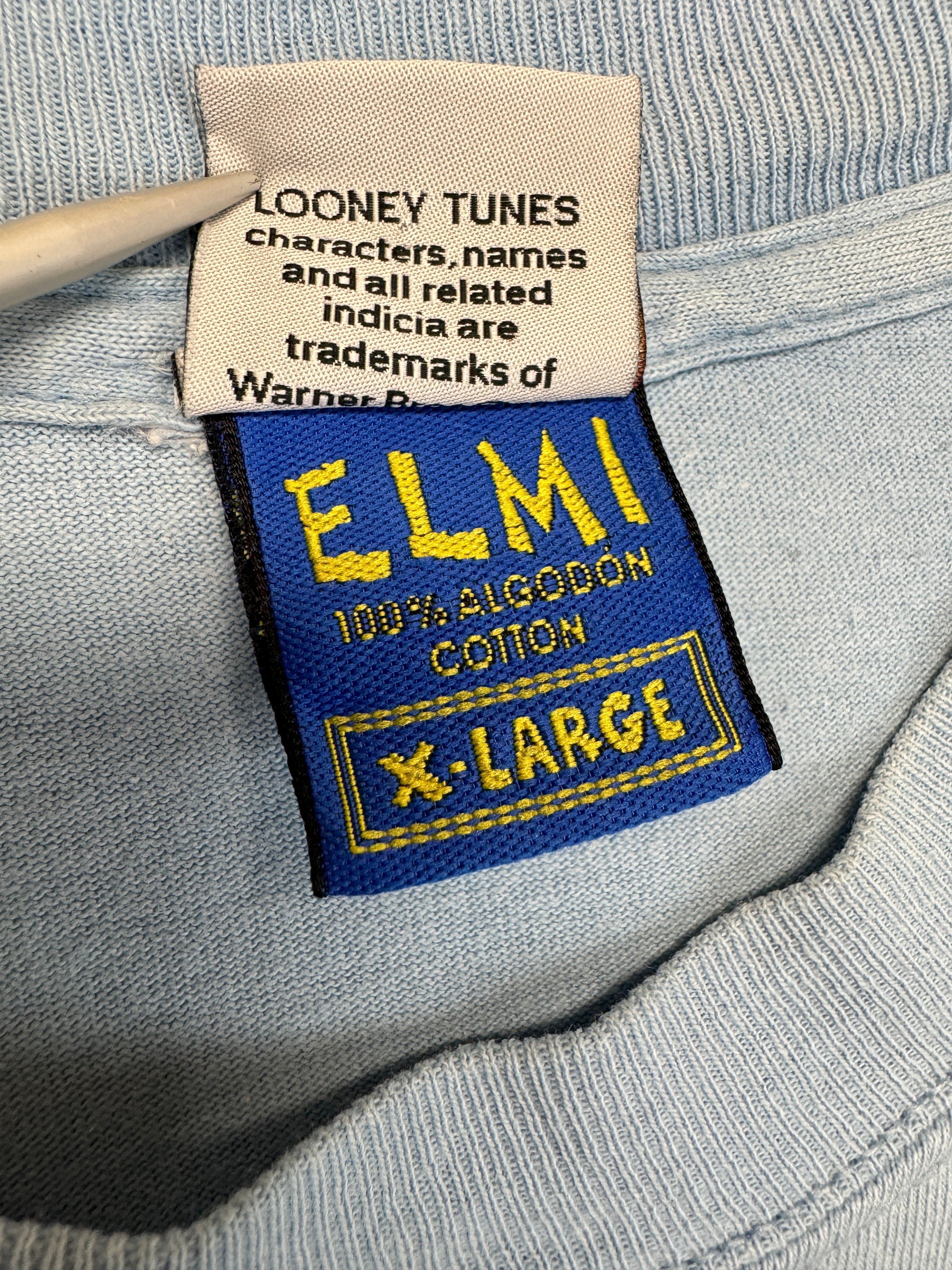Vintage Warner Bros. Shirt 1998 Looney Tunes Tweety Hellblau XL