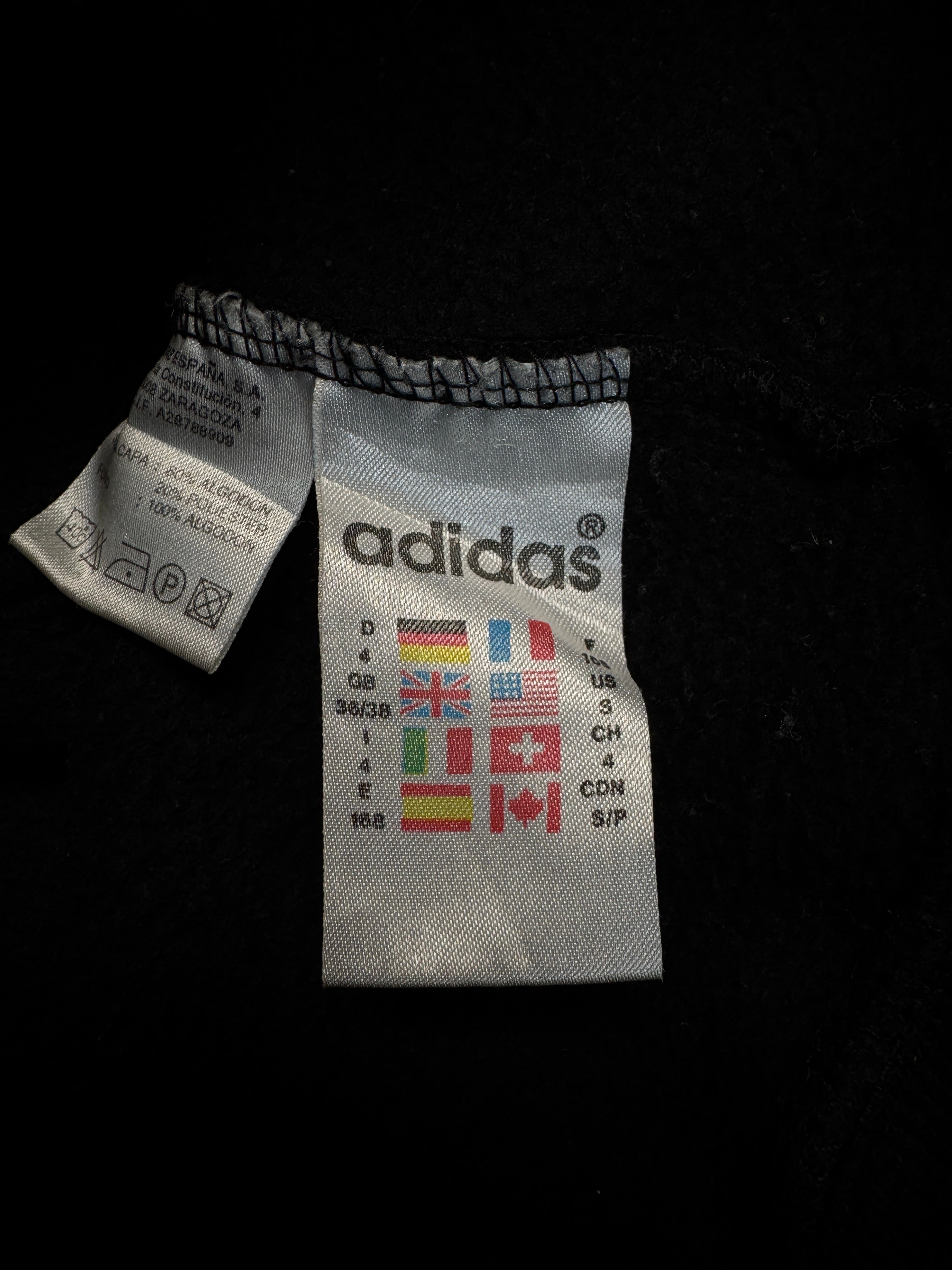 90s Adidas Hoodie Basic Schwarz D4 S