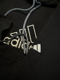 90s Adidas Hoodie Basic Schwarz D4 S