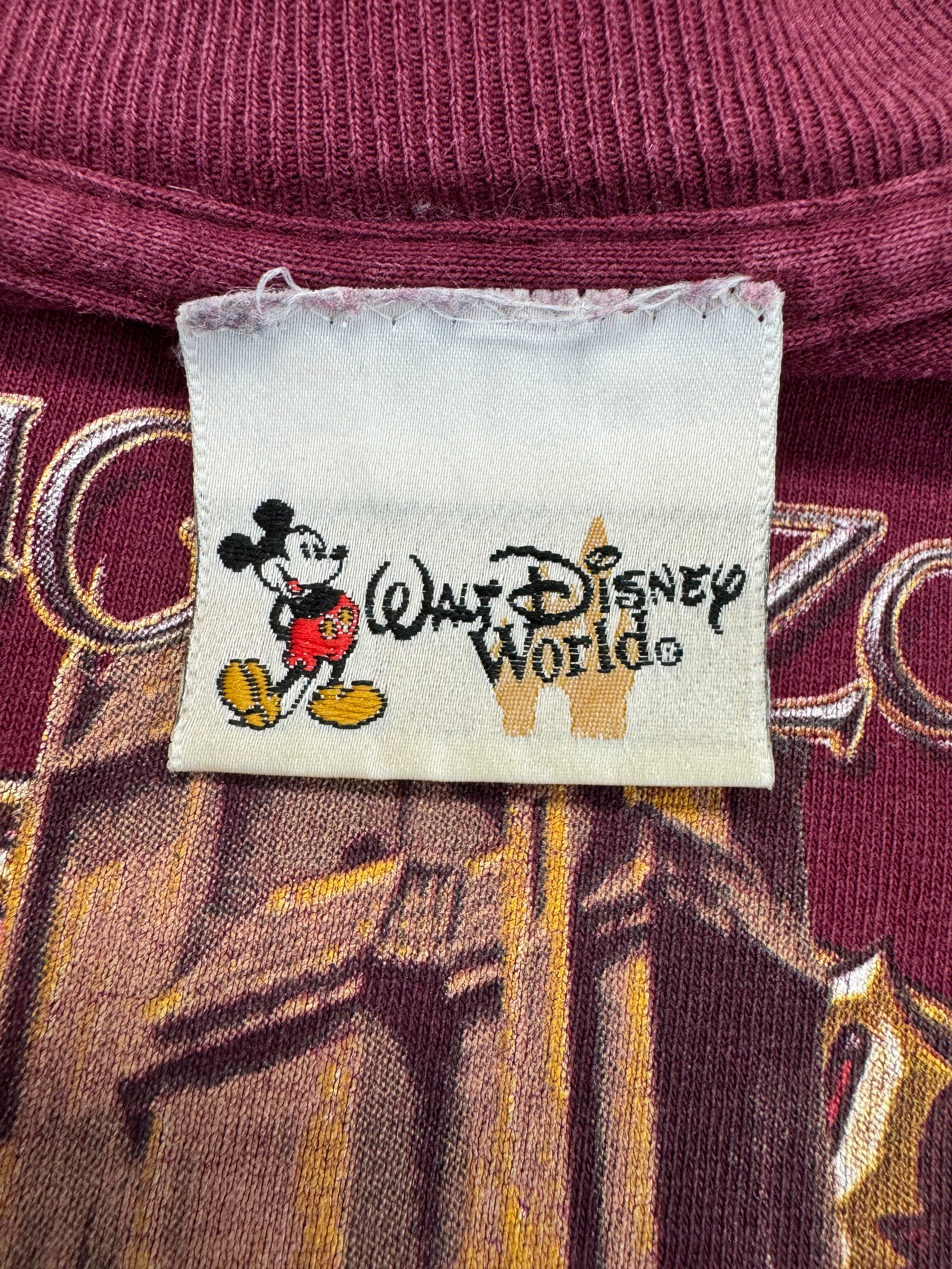 Vintage Disney Shirt 90s " The Twilight Zone Tower Of Terror" Dunkelrot M-L