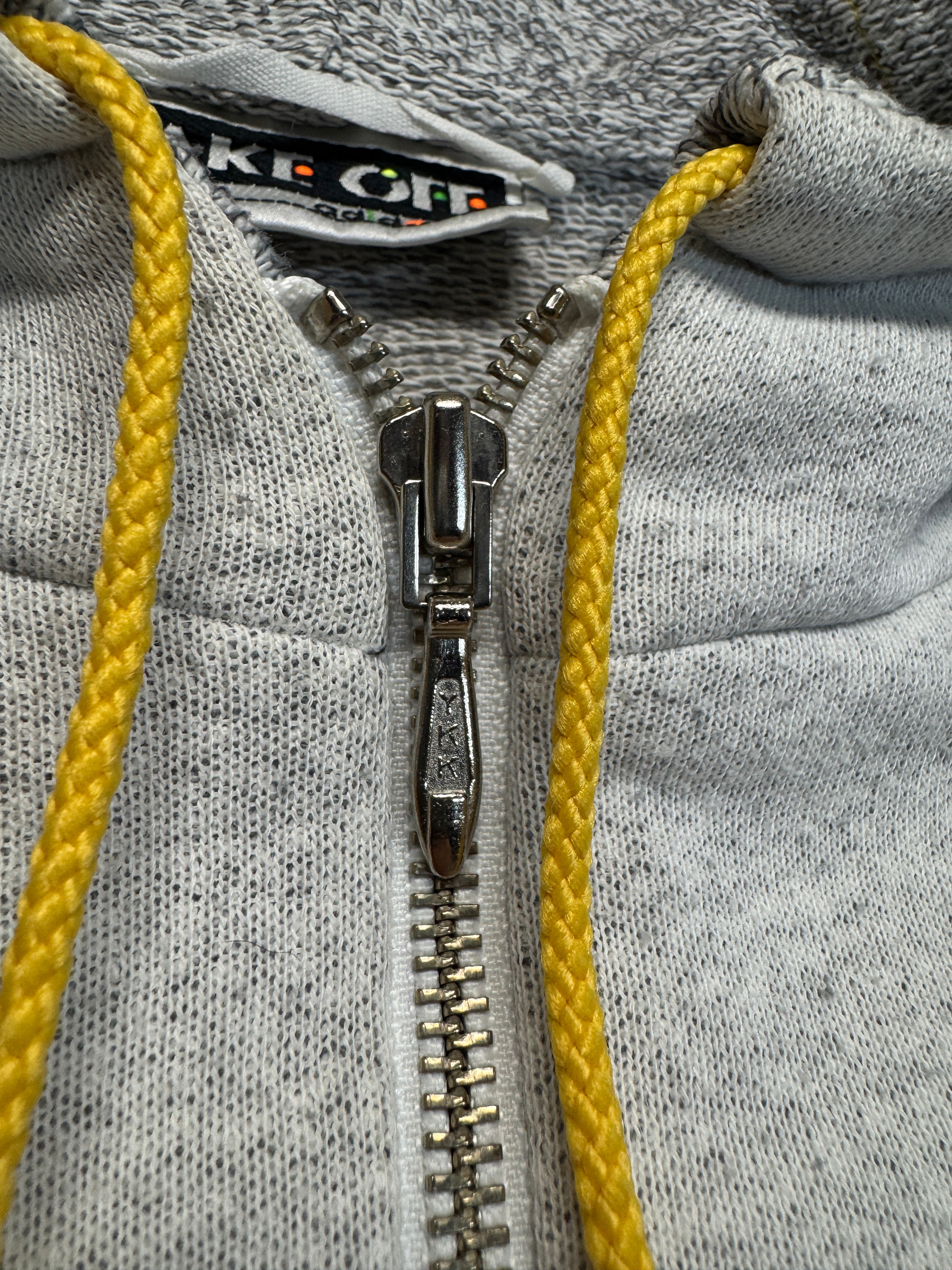 90s Adidas Take Off Zip-Hoodie "The fabulous garments" Made In Singapore Grau Gelb D6 M