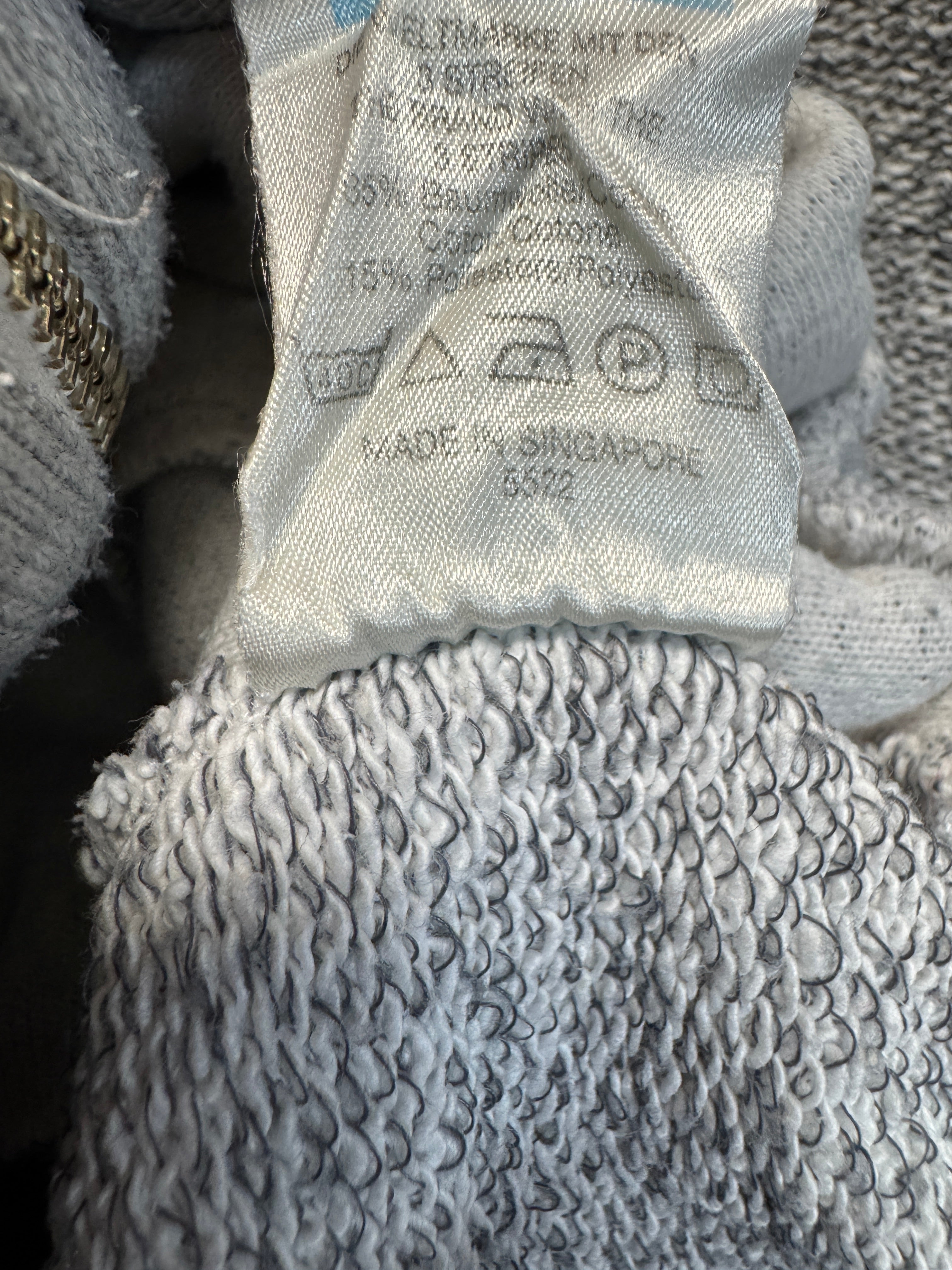 90s Adidas Take Off Zip-Hoodie "The fabulous garments" Made In Singapore Grau Gelb D6 M