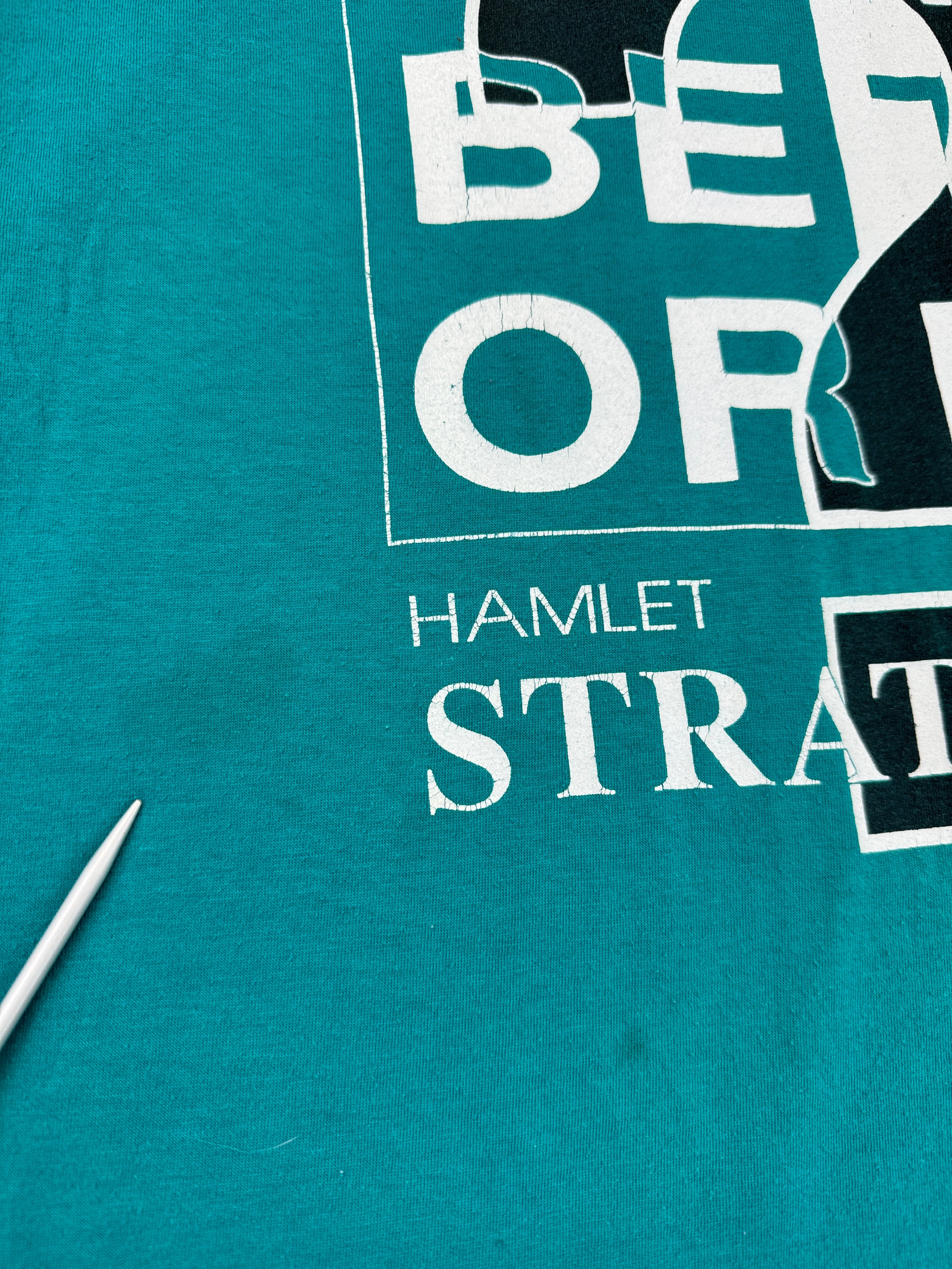 Vintage Shirt 90s "To be or not to be" Hamlet Stratford Made In Canada Single Stitch Grün L