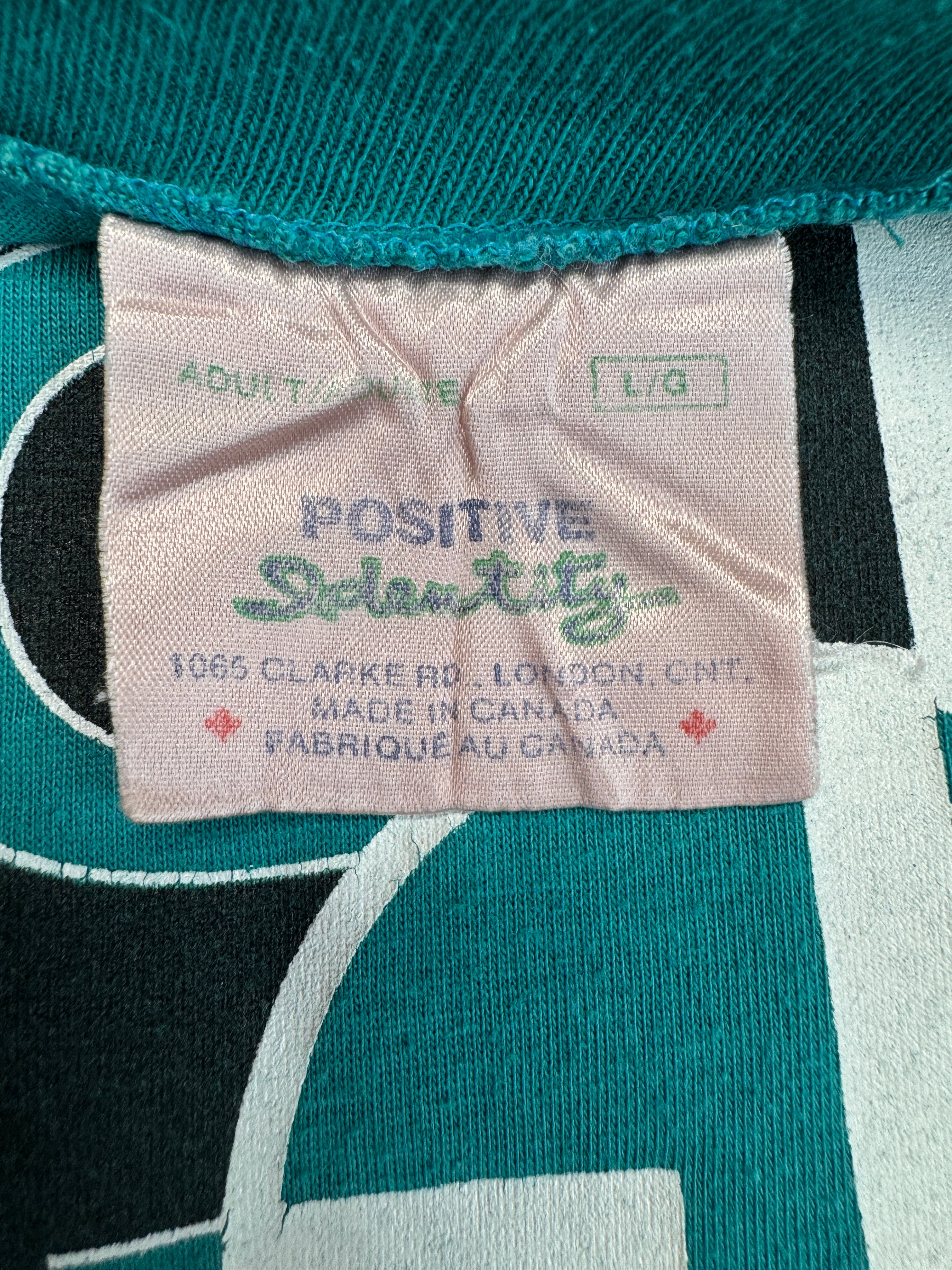 Vintage Shirt 90s "To be or not to be" Hamlet Stratford Made In Canada Single Stitch Grün L